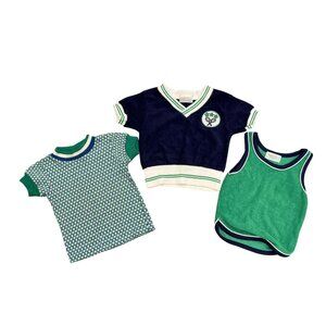 Health-Tex Disney Vtg Toddler Shirts Tank Terry Cloth Size 2T Tennis Blue Green